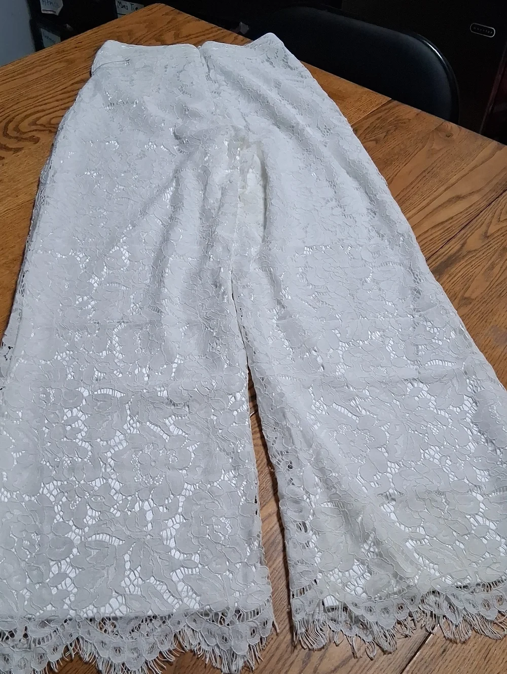 Lulu's Pants Womens SMALL LACE New WHITE Formal Weddings Cocktail Party